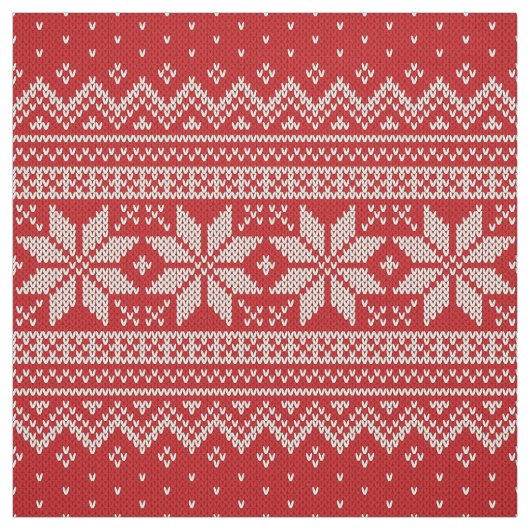 Weihnachtsstrickjacke-strickendes Muster - ROT Stoff (Muster)