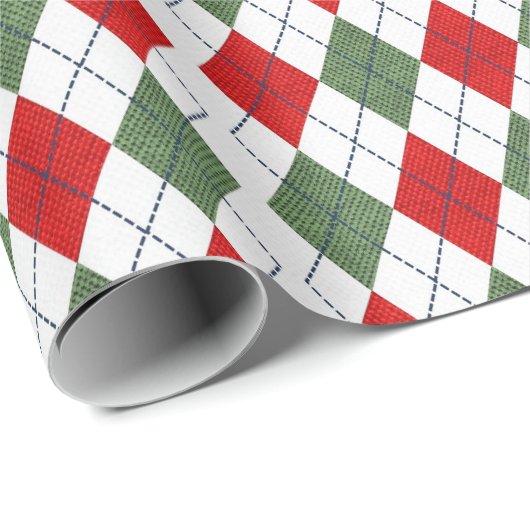 Weihnachtsstrickjackemuster Geschenkpapier (Rolleneckpunkt)