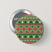Weihnachtsstrickmuster Button (Vorne & Hinten)