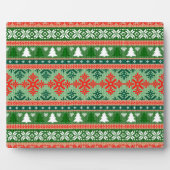 Weihnachtsstrickmuster Fotoplatte (Vorderseite)