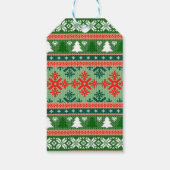 Weihnachtsstrickmuster Geschenkanhänger (Rückseite)