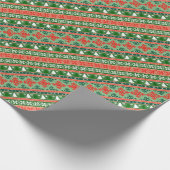 Weihnachtsstrickmuster Geschenkpapier (Ecke)