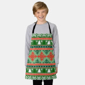 Weihnachtsstrickmuster Schürze (Getragen)