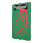 Weihnachtsstrumpf auf Grün Mini Klemmbrett (Gewinkelt2)