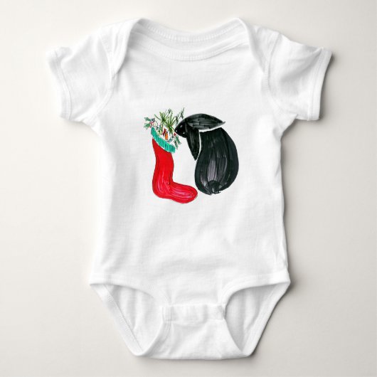 WeihnachtsStrumpf Baby Strampler (Vorderseite)