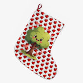 Weihnachtsstrumpf, Baum rote Herzen Liebe Großer Weihnachtsstrumpf (Vorderansicht (hängend))