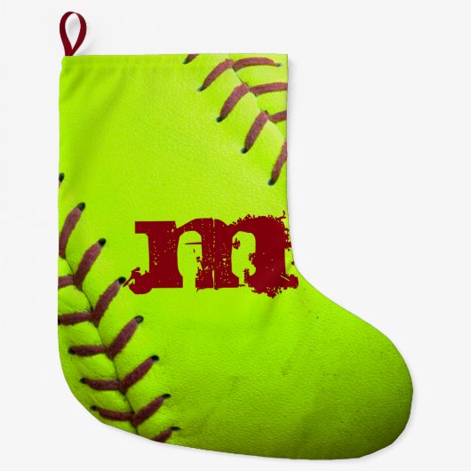 WeihnachtsStrumpf der Softball-gelber schneller Großer Weihnachtsstrumpf (Vorderseite)