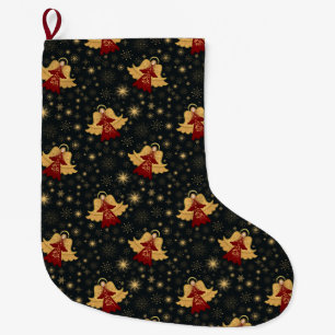 Weihnachtsstrumpf - Engel & Sternenschneeflocken  Großer Weihnachtsstrumpf