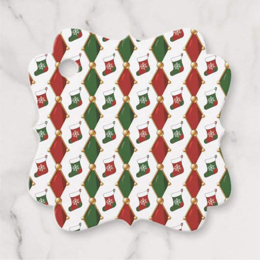 Weihnachtsstrumpf geschenkanhänger (Vorderseite)