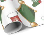 Weihnachtsstrumpf  geschenkpapier (Rolleneckpunkt)