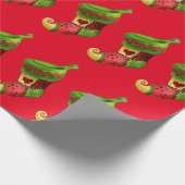 Weihnachtsstrumpf Geschenkpapier (Ecke)