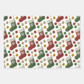 Weihnachtsstrumpf Geschenkpapier Set (Vorderseite 3)
