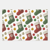 Weihnachtsstrumpf Geschenkpapier Set (Vorderseite 2)