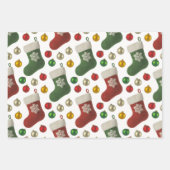 Weihnachtsstrumpf Geschenkpapier Set (Vorderseite)