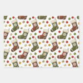 Weihnachtsstrumpf geschenkpapier set (Vorderseite 3)