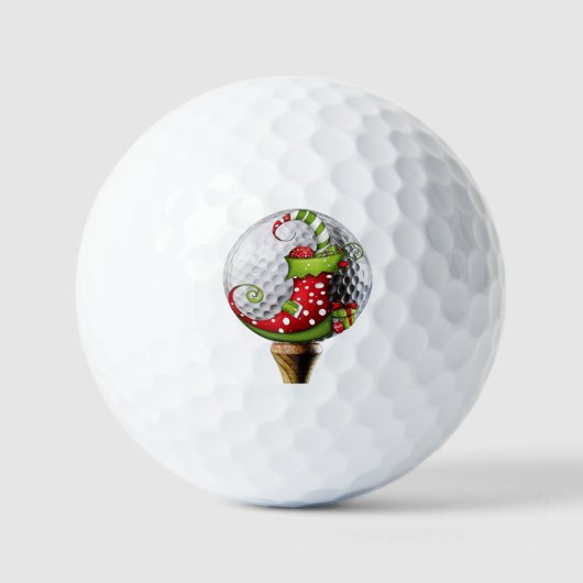 Weihnachtsstrumpf Golfball (Vorderseite)