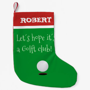 WEIHNACHTSStrumpf. GOLFCLUB UND BALL Kleiner Weihnachtsstrumpf