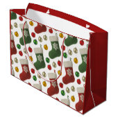 Weihnachtsstrumpf Große Geschenktüte (Rückseite Schrägansicht)