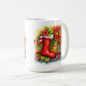 Weihnachtsstrumpf Kaffeetasse (VorderseiteRechts)
