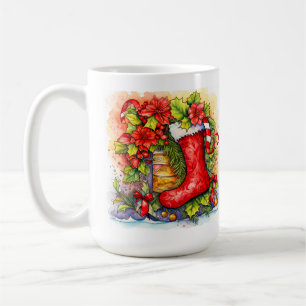 Weihnachtsstrumpf Kaffeetasse