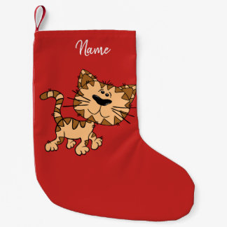 Weihnachtsstrumpf. Katze. Kleiner Weihnachtsstrumpf