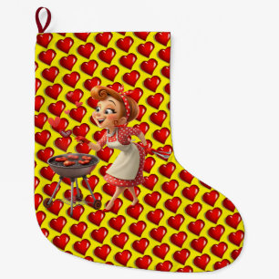 Weihnachtsstrumpf, Kochende Rote Herzen Liebe Großer Weihnachtsstrumpf