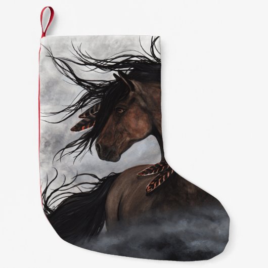 WeihnachtsStrumpf-majestätisches Bucht-Pferd durch Kleiner Weihnachtsstrumpf (Vorderseite)
