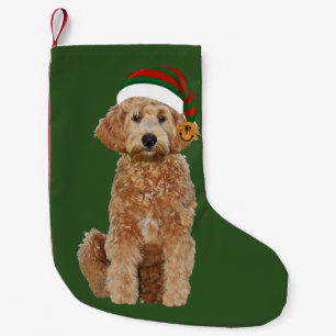 WeihnachtsStrumpf mit goldenem Gekritzel Kleiner Weihnachtsstrumpf
