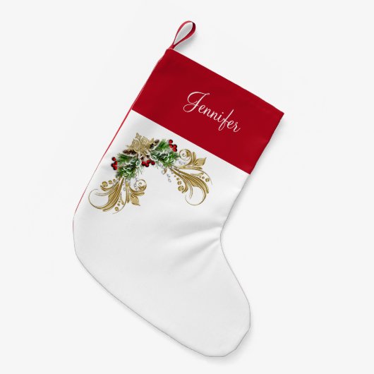 WeihnachtsStrumpf mit Monogramm Kleiner Weihnachtsstrumpf (Vorderansicht (hängend))