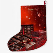 Weihnachtsstrumpf mit Schokoladenbonbons Großer Weihnachtsstrumpf (Rückseite)