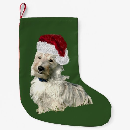 WeihnachtsStrumpf mit schottischem Terrier Kleiner Weihnachtsstrumpf (Vorderseite)