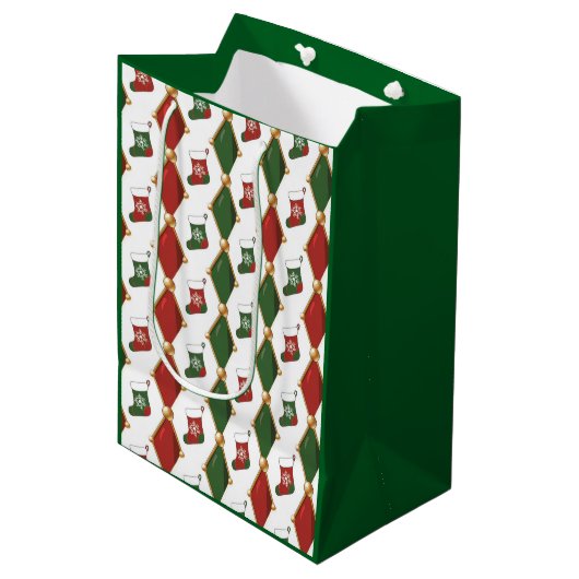 Weihnachtsstrumpf mittlere geschenktüte (Vorderseite Schrägansicht)