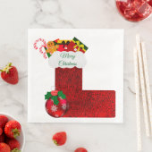 Weihnachtsstrumpf Papier Serviette (Beispiel)