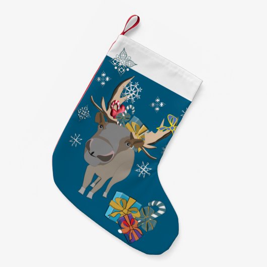 Weihnachtsstrumpf, Rentier Kleiner Weihnachtsstrumpf (Vorderansicht (hängend))