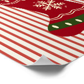 Weihnachtsstrumpf Rot Poster (Ecke)