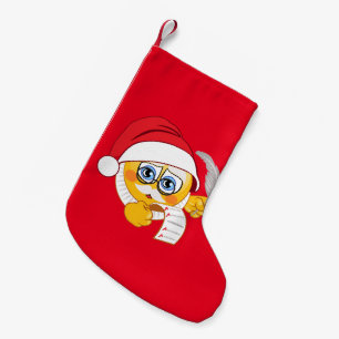 WeihnachtsStrumpf Sankt Emoji Kleiner Weihnachtsstrumpf