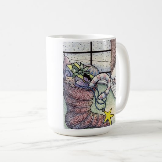 WeihnachtsStrumpf-Tasse Margaret Scott Kaffeetasse (VorderseiteRechts)