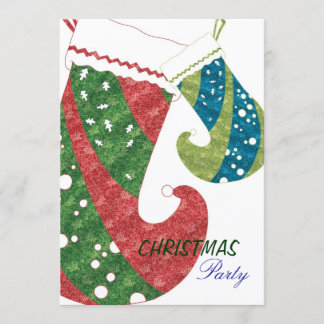 WeihnachtsStrumpf-Trendy Feiertags-Party Einladung