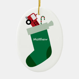 WeihnachtsStrumpf-Verzierung Keramik Ornament