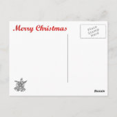 Weihnachtsstrumpf Vintage-Postkarte Postkarte (Rückseite)