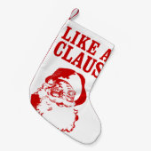 WeihnachtsStrumpf "WIE eines KLAUS" Kleiner Weihnachtsstrumpf (Vorderansicht (hängend))