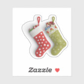 Weihnachtsstrümpfe Aufkleber (Blatt)