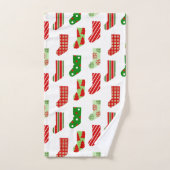 WeihnachtsStrümpfe Badhandtuch Set (Handtuch)