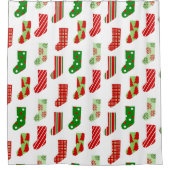 WeihnachtsStrümpfe Duschvorhang (Vorderseite)