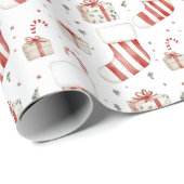 Weihnachtsstrümpfe & Geschenke Geschenkpapier (Rolleneckpunkt)