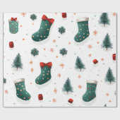 WeihnachtsStrümpfe Geschenkpapier (Flach)
