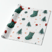 WeihnachtsStrümpfe Geschenkpapier (Ungerollt)