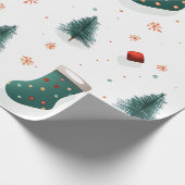 WeihnachtsStrümpfe Geschenkpapier (Ecke)