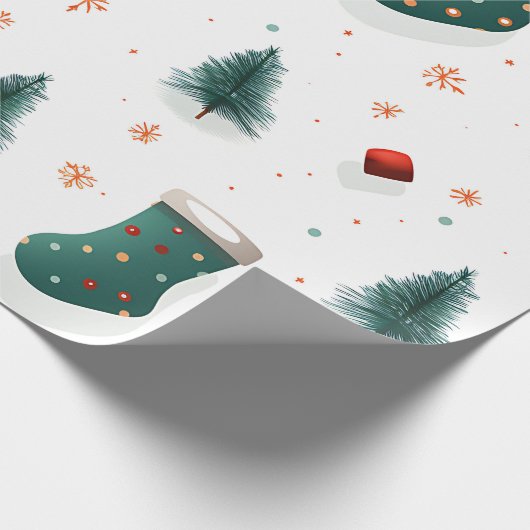 WeihnachtsStrümpfe Geschenkpapier (Ecke)