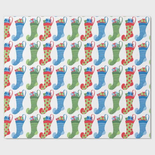 Weihnachtsstrümpfe Geschenkpapier (Flach)